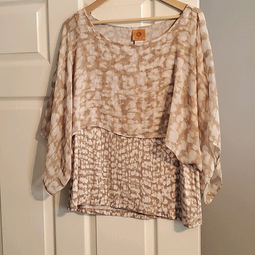 Large dressy brown top by Ruby Rd.